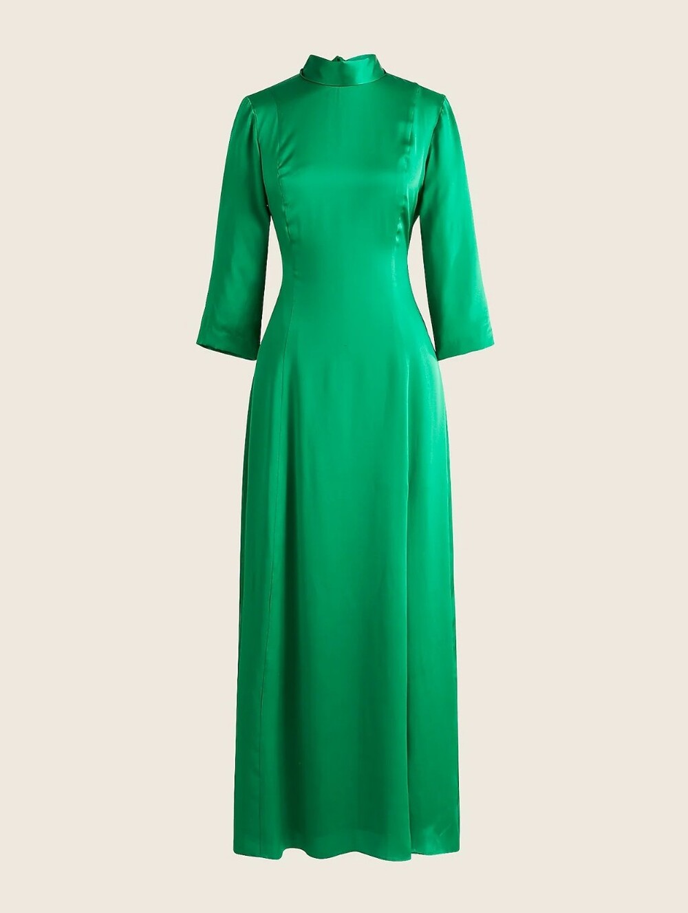 J. Crew Collection Open-Back Silk Charmeuse Green Dress Size 8 New
